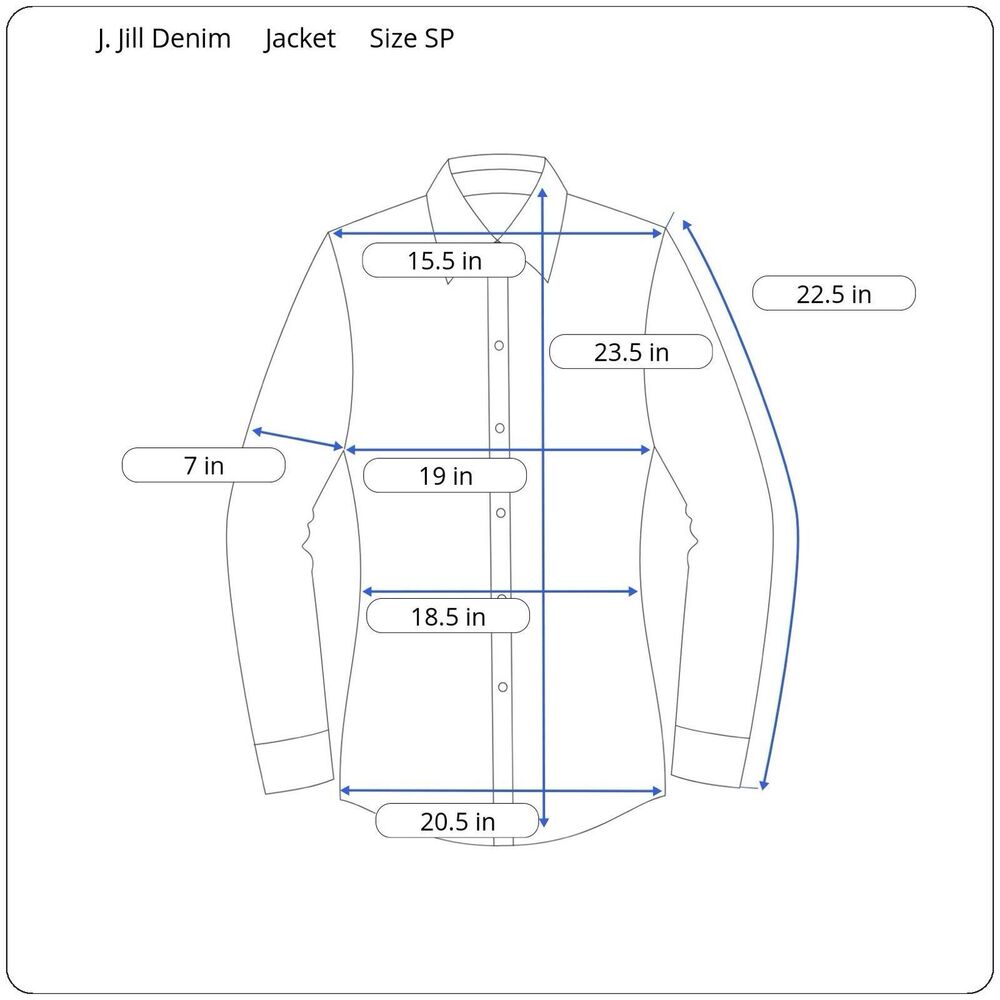 J Jill Denim Jean Jacket Women’s Small Petite Blue Frayed Details Boho Retro - Picture 9 of 9